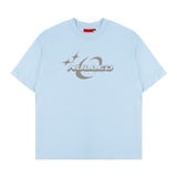 Áo thun xanh nhạt in hoa văn sao NULLED Lunar Sparkle TeeN-T3129-N-T00-XB