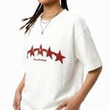 Áo thun boxy in ngôi sao NULLED Five Stars Tee 1.0 | N-T399-N-T00-T