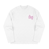 Áo tay dài trắng in xương hồng NULLED Flame Bone Tee N-T3223