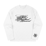 Áo tay dài trắng in chữ NULLED Regular Long Sleeve | N-T3161-HC-T16-T