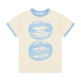 Áo baby tee kem viền xanh in môi NULLED Lips Graphic Tee N-T3235