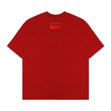 Áo thun đỏ boxy NULLED Retro Cracked Oval Tee | N-T396-N-T00-DO