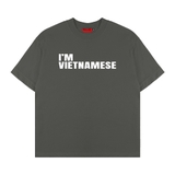 Áo thun xám chì in chữ NULLED Vietnamese Typography Tee N-T3121-N-T00-XC