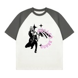 Áo raglan trắng xám in hình NULLED Cyber Piano N-T3131-HC-T6-TX