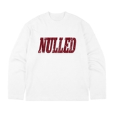 Áo tay dài trắng in chữ NULLED Gothic Logo Tee  N-T3139-HC-T10-T