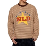 Áo tay dài kẻ sọc nâu NULLED Star Striped Longsleeve N-T3113-HC-T17-N