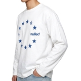 Áo tay dài trắng vòng sao NULLED Star Circle Tee N-T3116-HC-T16-T