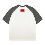Áo thun raglan trắng xám NULLED Cyber Raglan Tee N-T3140-HC-T6-TX