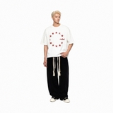 Áo thun trắng vòng sao NULLED Star Circle Tee N-T3115-N-T00-T