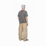Áo thun washed in hình màu xám form boxy NULLED Y2K Grunge Tee N-T301-HC-T13-X