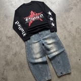 Áo dài tay đen NULLED Gothic Star Longsleeve Tee N-T3196-HC-T10-D