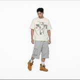 Áo thun kem in hình NULLED Cross Portrait Tee N-T3153-N-T00-K