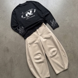 Áo dài tay đen NULLED Cyber Flame Longsleeve Tee  N-T3197-HC-T10-D