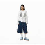 Áo thun đen in chữ xước NULLED Grunge Star Tee N-T3138-N-T00-D