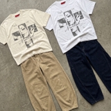 Áo thun xám tiêu in hình NULLED Cross Portrait Tee N-T3153-N-T00-XT