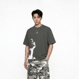 Áo thun đen tuyền in bóng NULLED Shadow Hand Tee N-T3125-N-T00-D