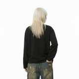 Áo tay dài đen in NULLED Star Cursive Longsleeve  N-T3183-HC-T16-D
