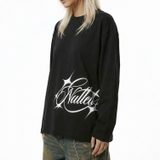 Áo tay dài đen in NULLED Star Cursive Longsleeve  N-T3183-HC-T16-D