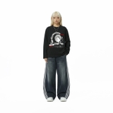 Áo thun đen cổ ringer mắt vỡ NULLED Illusion Tee N-T3134-HC-T7-DVT