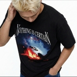 Áo thun đen in lửa NULLED Certain Chaos Tee N-T3142-N-T00-D