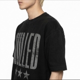 Áo thun đen in chữ xước NULLED Grunge Star Tee N-T3138-N-T00-D