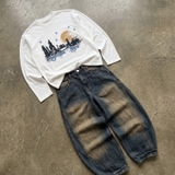 Áo dài tay trắng  NULLED Night City Longsleeve Tee N-T3187-HC-T16-T