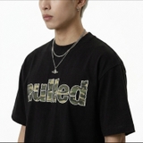 Áo tay dài đen in NULLED Outline Font Longsleeve N-T3151-HC-T10-D