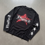 Áo dài tay đen NULLED Gothic Star Longsleeve Tee N-T3196-HC-T10-D