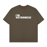 Áo thun nâu đậm NULLED Vietnamese Typography Tee N-T3121-N-T00-N