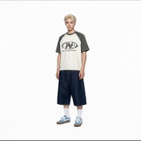 Áo thun raglan trắng xám NULLED Cyber Raglan Tee N-T3140-HC-T6-TX