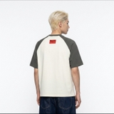 Áo thun raglan trắng xám NULLED Cyber Raglan Tee N-T3140-HC-T6-TX