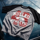 Áo thun raglan xám tay đen NULLED Athletic Varsity Tee N-T3143-HC-T6-XD