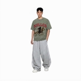 Áo thun NULLED wash boxy màu xanh rêu Broken Meaning Tee N-T313-HC-T13-XR