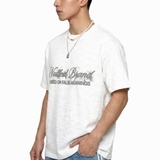 Áo thun cotton xước NULLED Charcoal Grunge Script | N-T383-HC-KAT1-T