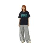 Áo thun xanh than in chữ NULLED Cyan Grunge Tee  N-T3130-N-T00-NA
