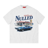Áo thun boxy chiếc xe cổ NULLED Burnout Station Motor Tee | N-T392-N-T00-XT