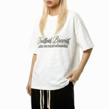 Áo thun cotton xước NULLED Charcoal Grunge Script | N-T383-HC-KAT1-T