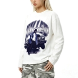 Áo thun dài tay trắng hiphop NULLED Lowrider Rider N-T3109-HC-T16-T