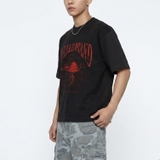 Áo thun đen xe đua hoàng hôn NULLED Lost Highway Tee N-T3135-N-T00-D