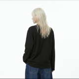 Áo thun đen in hình NULLED Cyber Girl Tee form boxy cổ bo dệt | N-T3152-N-T00-D