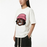 Áo thun trắng in mặt người NULLED Pink Beanie Tee N-T3111-N-T00-T
