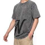 Áo thun washed in hình màu xám form boxy NULLED Y2K Grunge Tee N-T301-HC-T13-X