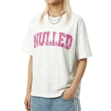 Áo thun xược màu trắng NULLED Pink Varsity Tee | N-T375-HC-KAT1-T