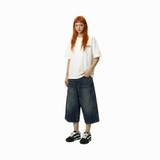 Áo thun trắng form boxy NULLED Crackle Emblem Tee | N-T394-N-T00-T