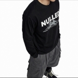 Áo thun đen wash in chữ NULLED Peak Graphic Tee N-T3128-HC-T13-D