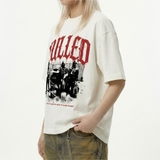 Áo thun xám tiêu in gothic NULLED Gothic Block Tee N-T3103-N-T00-XT
