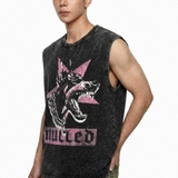 Áo ba lỗ họa tiết doberman NULLED Cyber Doberman Graphic Tee |  N-T391-HC-T14-D