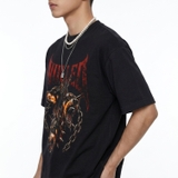Áo thun đen in chó doberman NULLED Cerberus Hound Tee N-T3132-N-T00-D