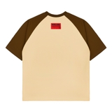 Áo thun raglan tay ngắn NULLED Retro Cracked Oval Tee | N-T396-HC-T6-BN