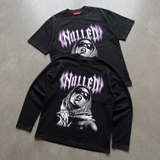 Áo thun đen in hình NULLED Cyber Girl Tee form boxy cổ bo dệt | N-T3152-N-T00-D